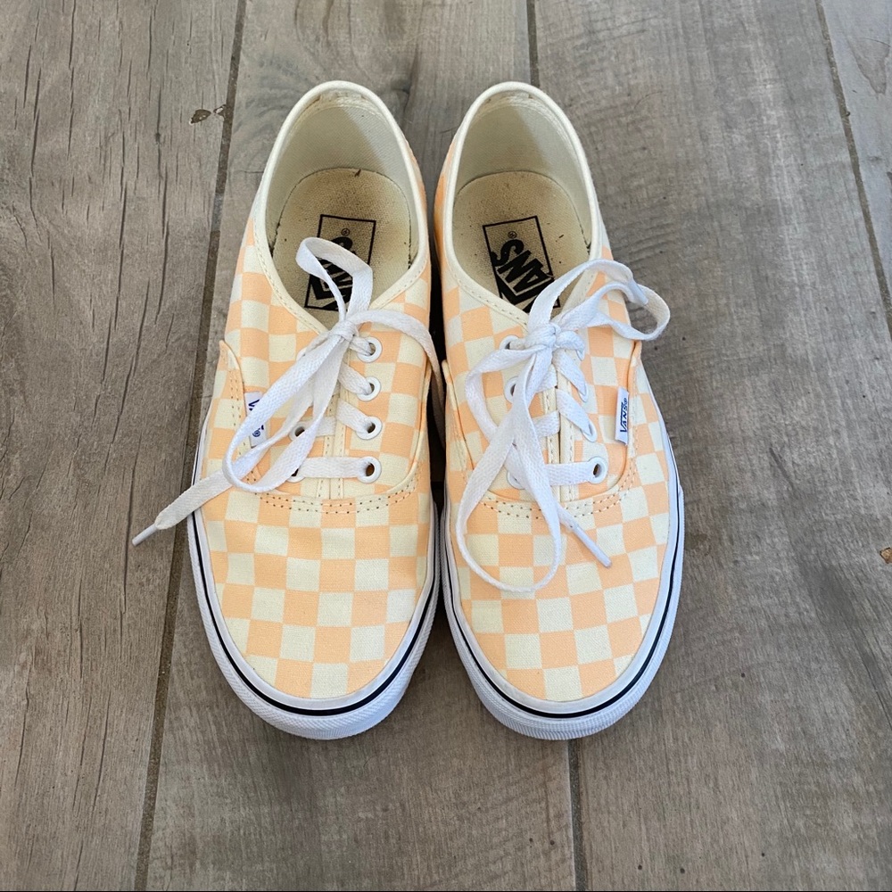 vans checkerboard authentic apricot ice